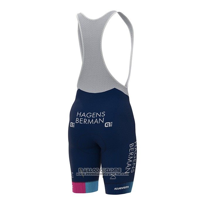 2022 Maillot Cyclisme Hagens Berman Axeon Fuchsia Azur Manches Courtes et Cuissard